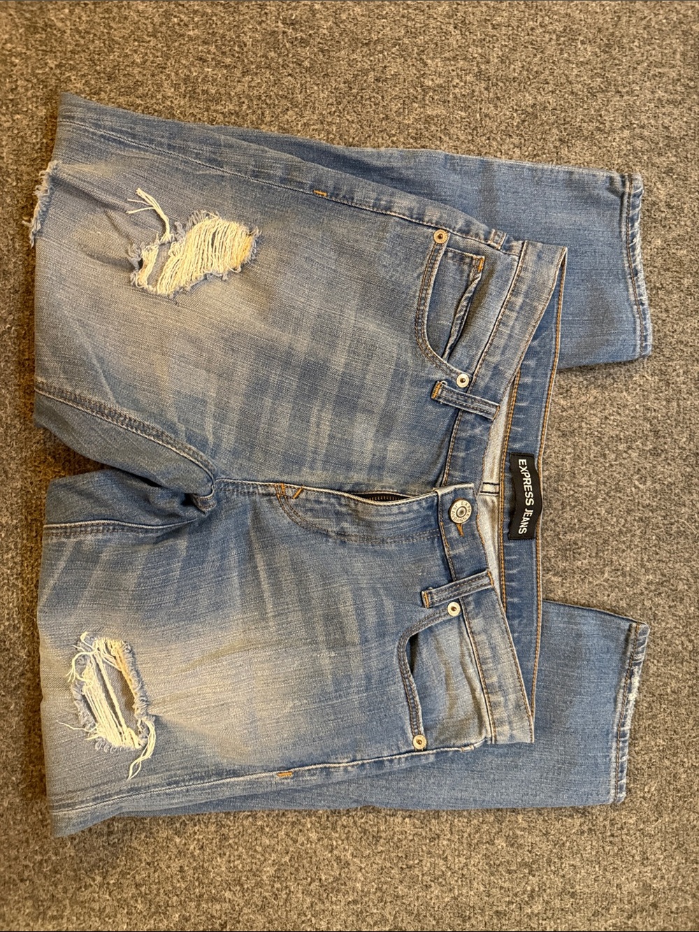 Express Jean Girlfriend Distressed Straight Leg Jean Size 6